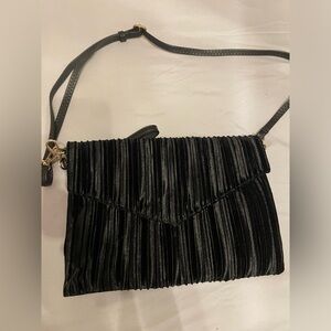 Black Velvet Suede Crossbody/Wristlet